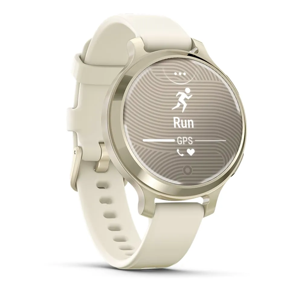 Garmin Lily 2 Active, С золотистым безелем, бежевый силиконовый ремешок, фото 6 из 6