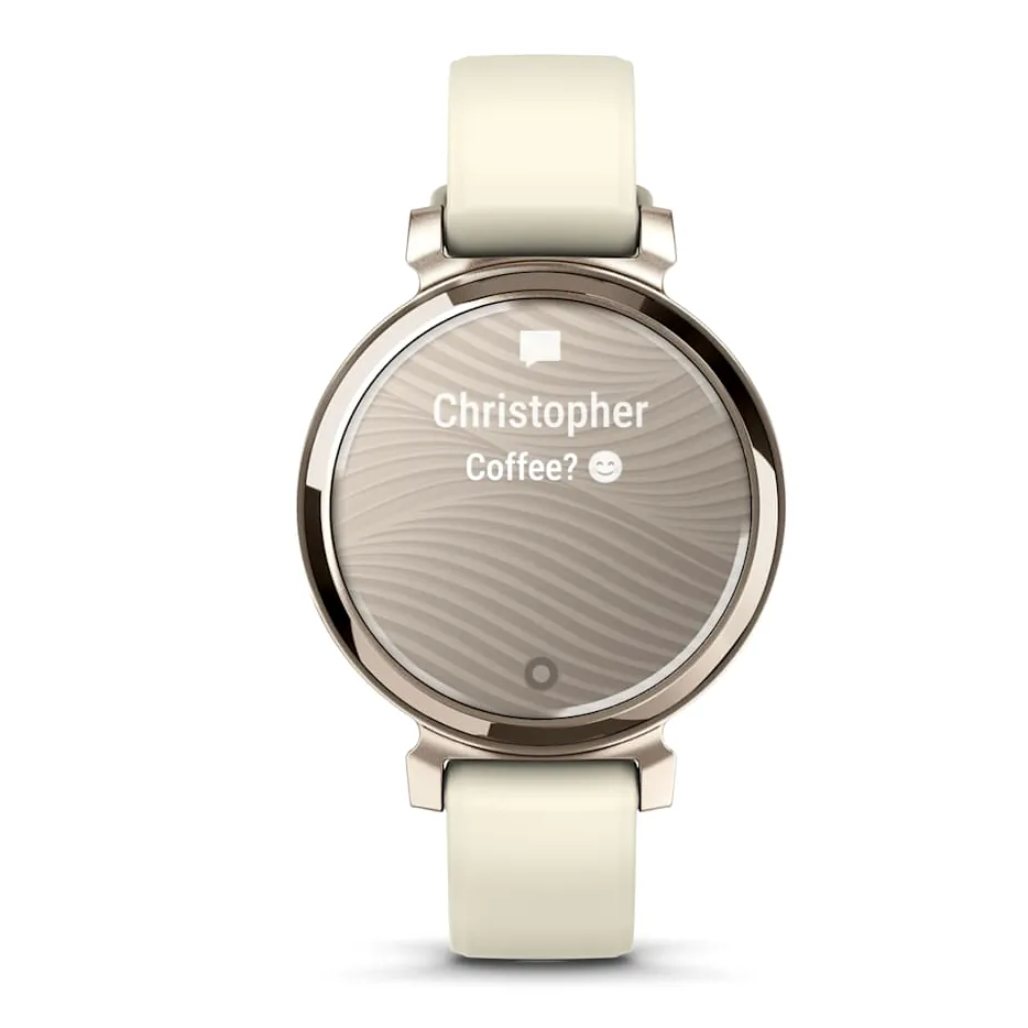 Garmin Lily 2, С безелем цвета кремовое золото, силиконовый ремешок цвета кокоса, фото 3 из 6