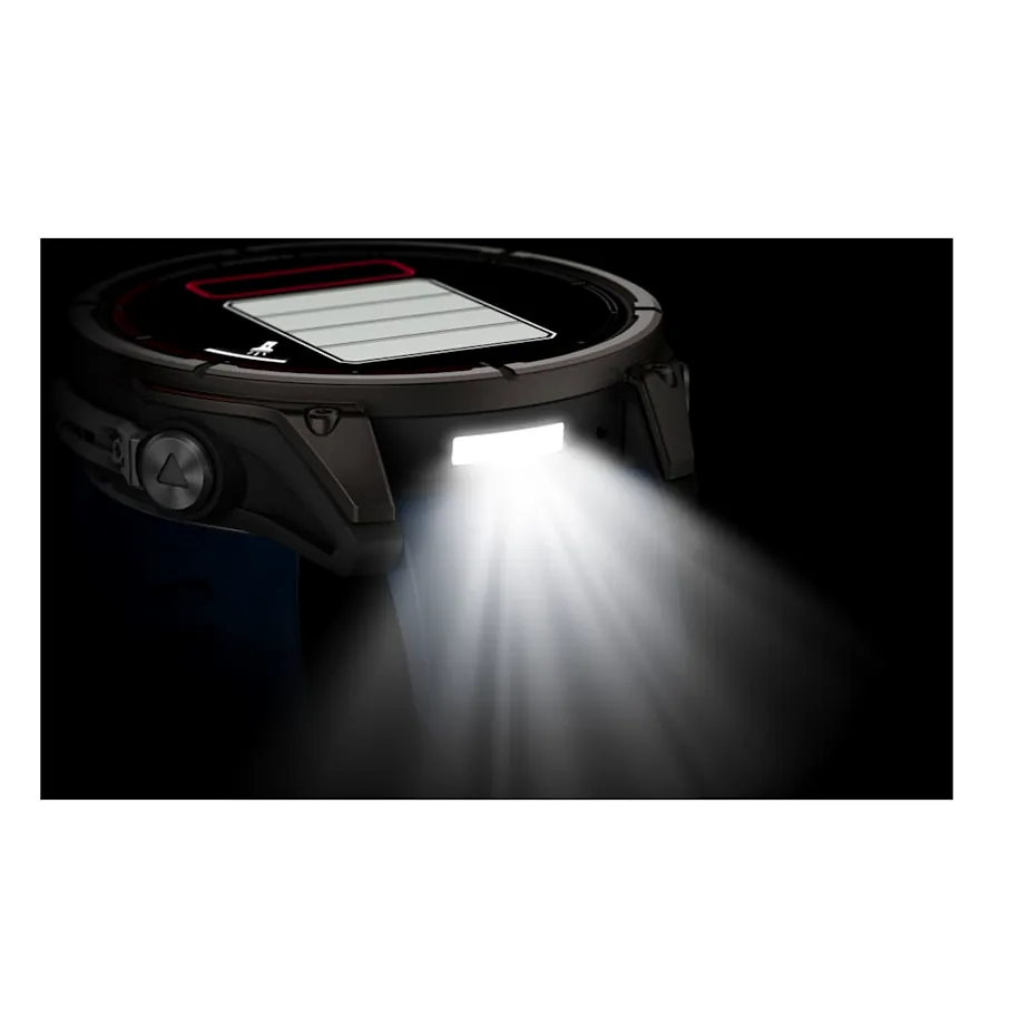 Garmin Quatix 8, 47 мм, AMOLED, Sapphire, Titanium, синий силиконовый ремешок, фото 3 из 7