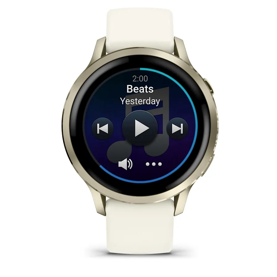 Garmin Venu 4, 41 мм, лунно-золотистый с силиконовым ремешком цвета слоновой кости, фото 4 из 6