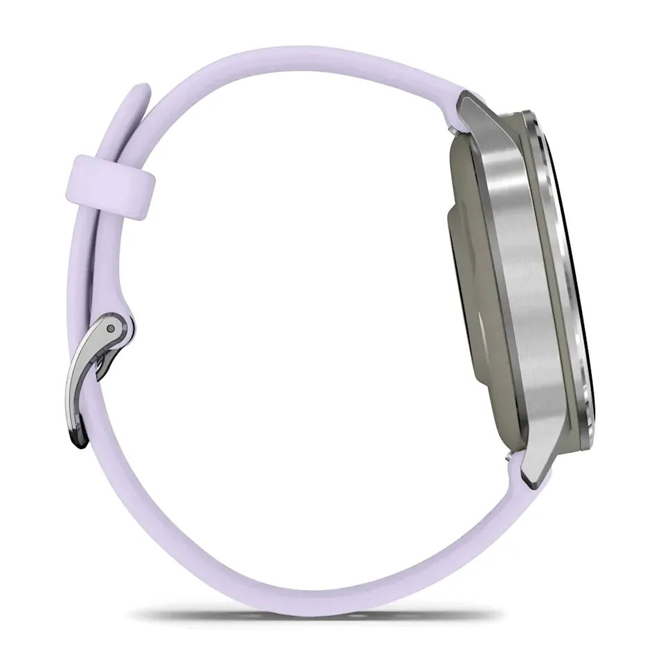 Garmin Venu 4, 41 мм, серебристый с сиренево-голубым ремешком, фото 4 из 6