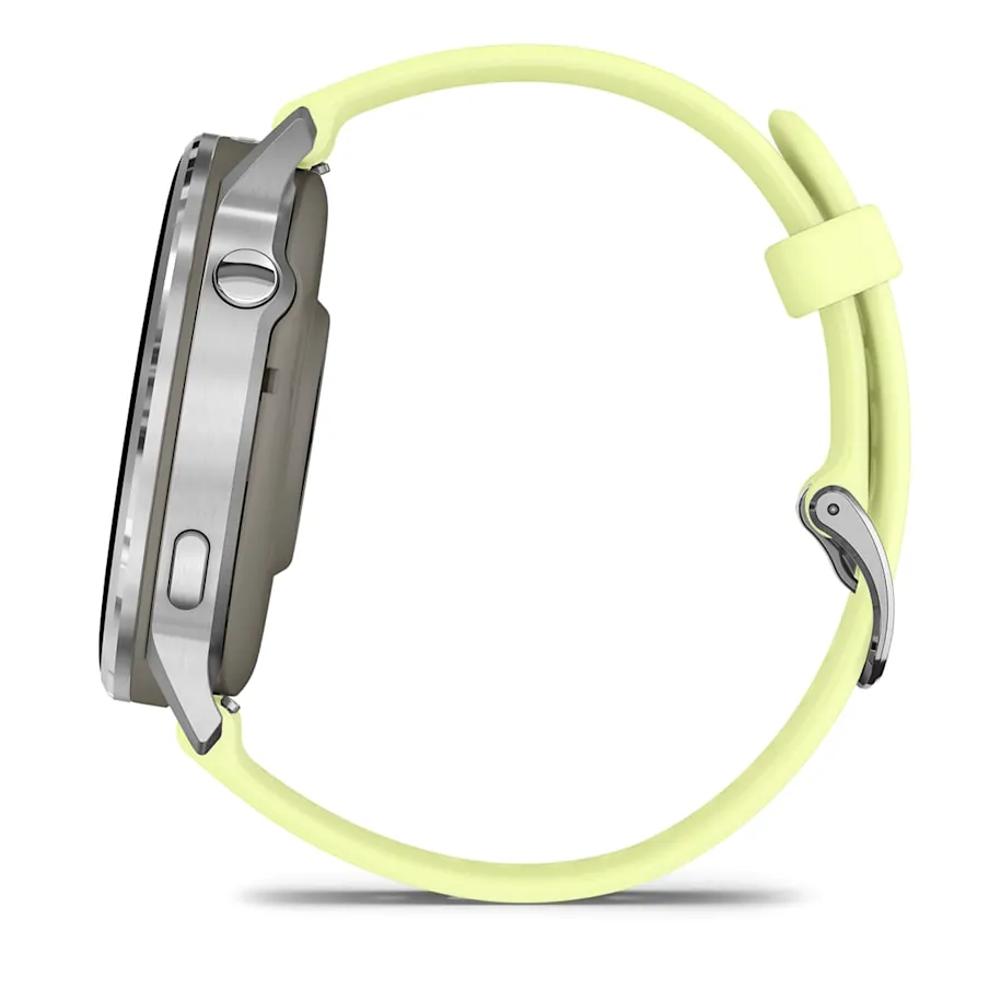 Garmin Venu 4, 45 мм, серебристый с лимонным ремешком, фото 6 из 6
