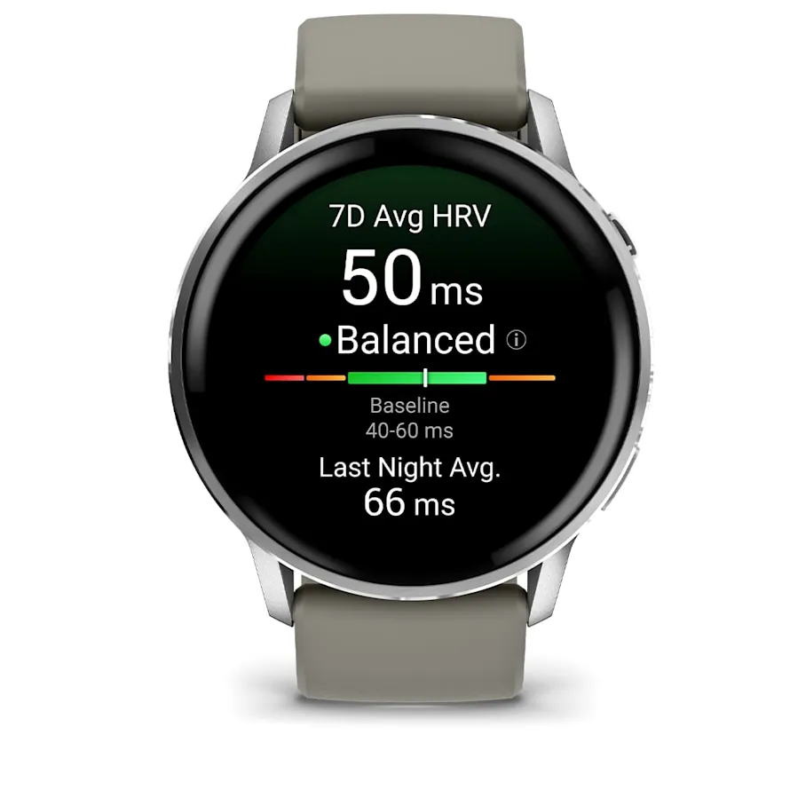 Garmin Venu 4, 45 мм, серебристый с серым ремешком, фото 4 из 6