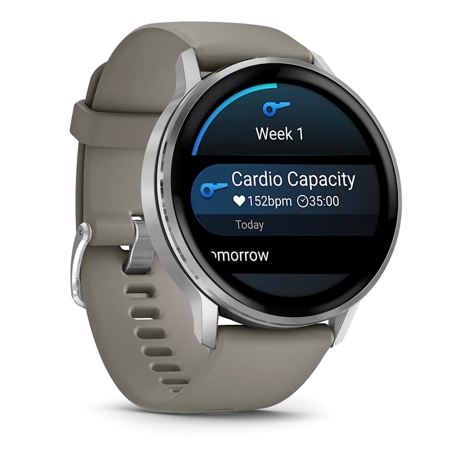 Garmin Venu 4, 45 мм, серебристый с серым ремешком, фото 5 из 6