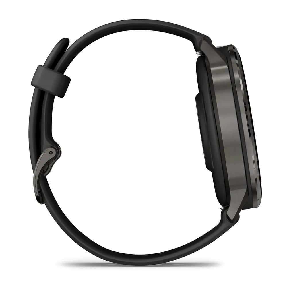 Garmin Venu 4, 45 мм, темно-серый с черным ремешком, фото 4 из 6