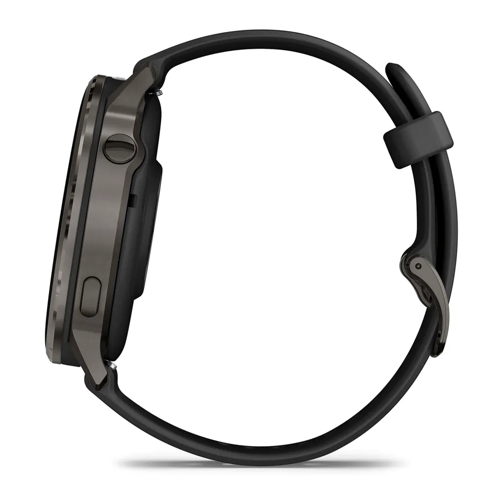 Garmin Venu 4, 45 мм, темно-серый с черным ремешком, фото 6 из 6