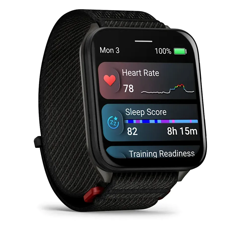 Garmin Venu X1, черные с серой титановой крышкой, черным нейлоновым ремешком ComfortFit, фото 2 из 7