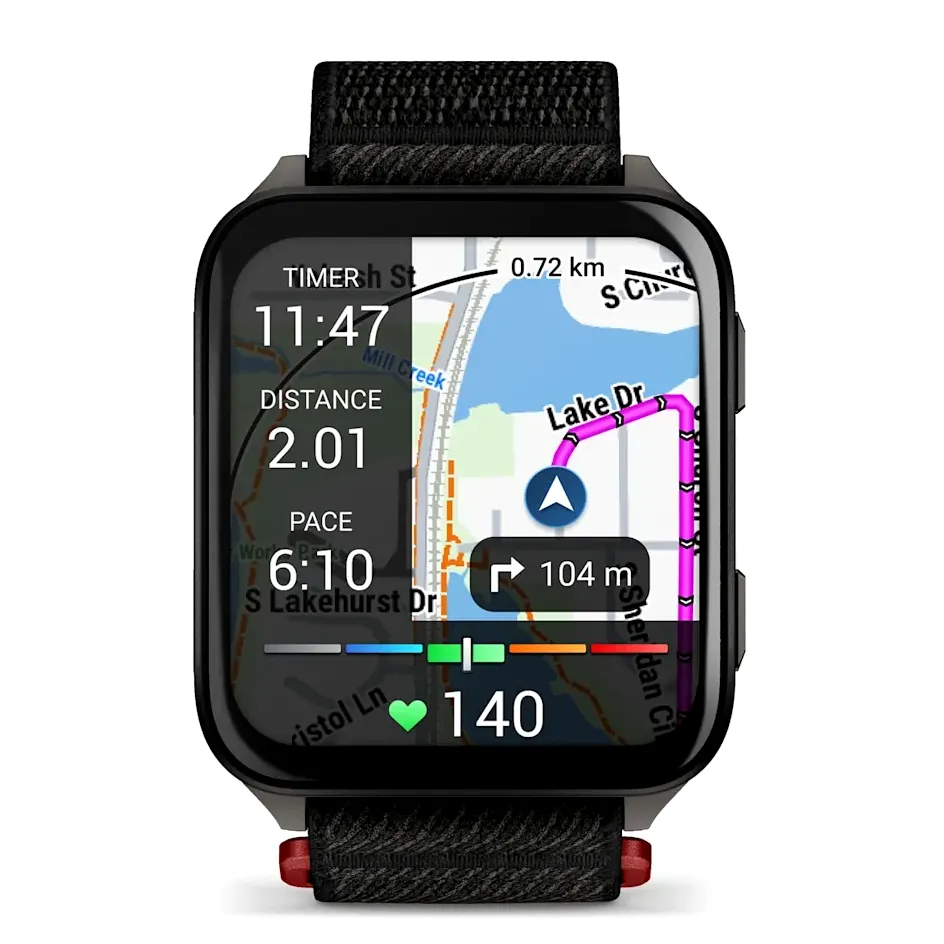 Garmin Venu X1, черные с серой титановой крышкой, черным нейлоновым ремешком ComfortFit, фото 4 из 7