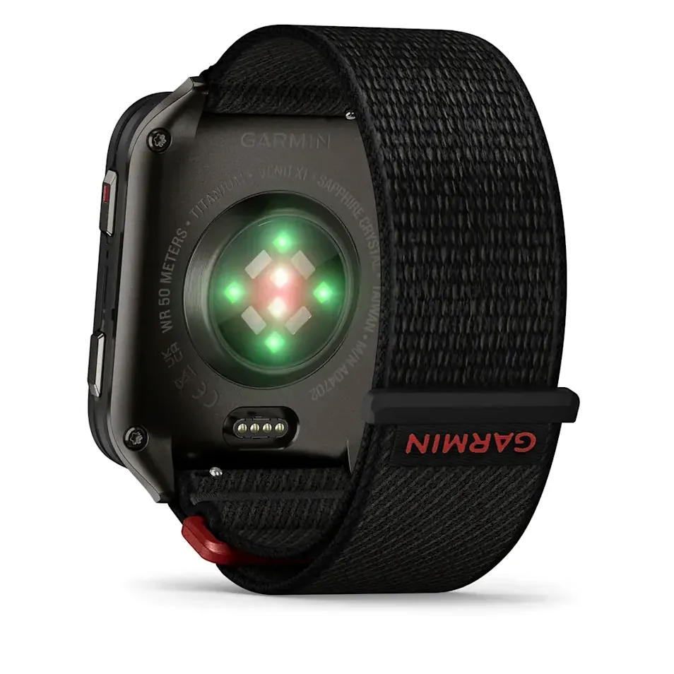 Garmin Venu X1, черные с серой титановой крышкой, черным нейлоновым ремешком ComfortFit, фото 6 из 7
