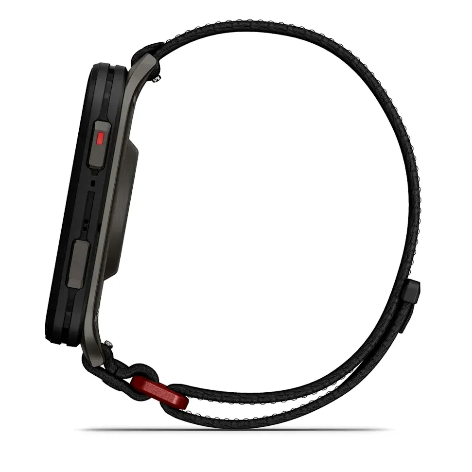 Garmin Venu X1, черные с серой титановой крышкой, черным нейлоновым ремешком ComfortFit, фото 7 из 7
