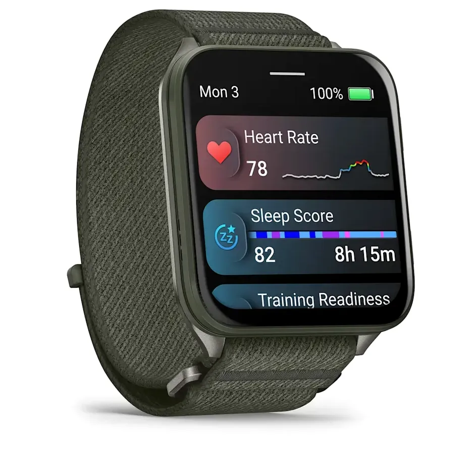 Garmin Venu X1, цвета мха с серой титановой крышкой, нейлоновым ремешком ComfortFit цвета мха, фото 7 из 7
