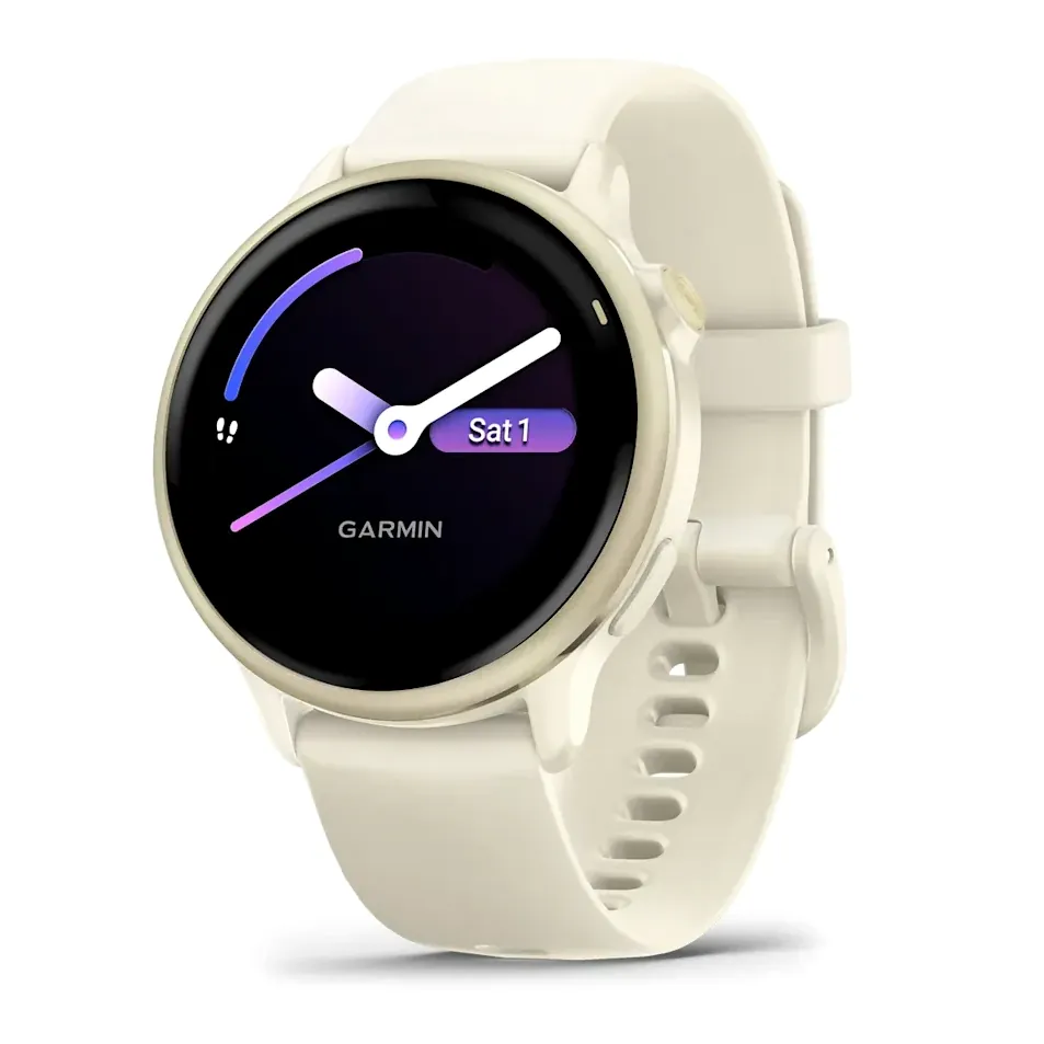 Garmin Vivoactive 6, лунно-золотистый с ремешком цвета слоновой кости, фото 1 из 6