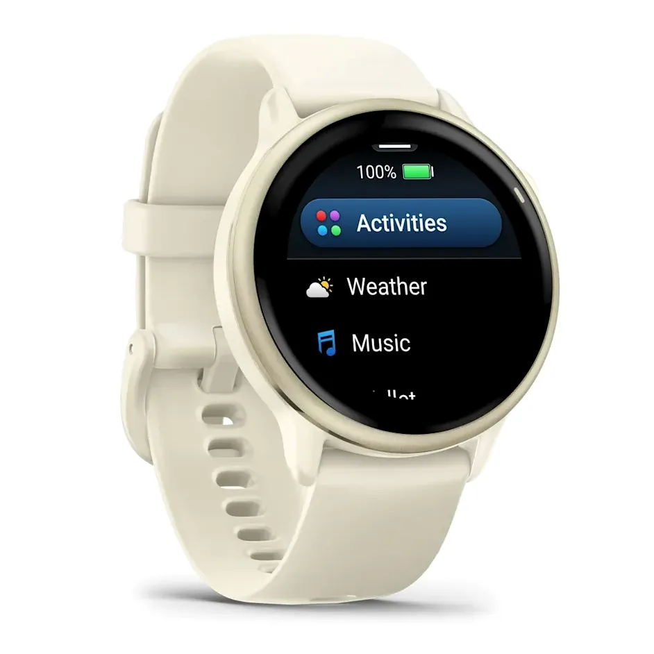 Garmin Vivoactive 6, лунно-золотистый с ремешком цвета слоновой кости, фото 5 из 6