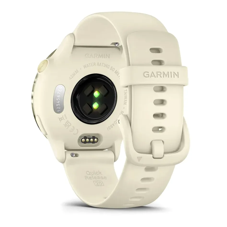 Garmin Vivoactive 6, лунно-золотистый с ремешком цвета слоновой кости, фото 6 из 6