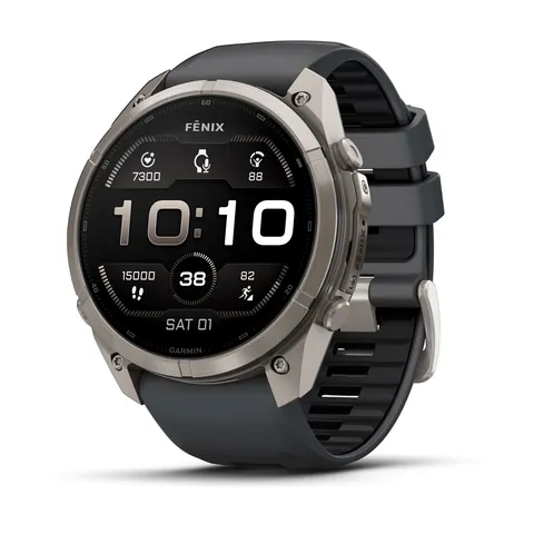 Garmin Fenix 9 Pro 51 мм, титановый, черный силиконовый ремешок