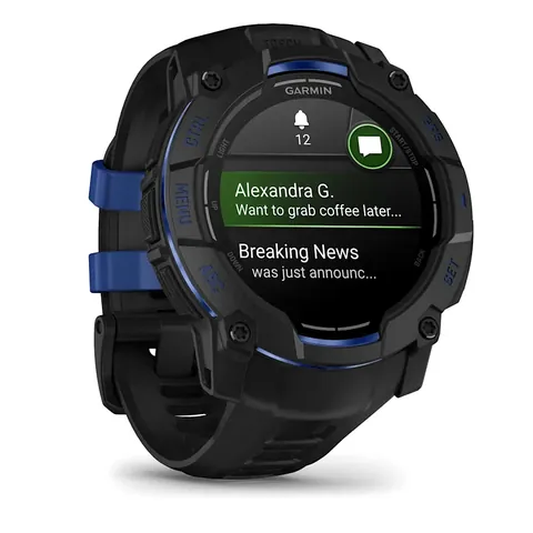 Garmin Instinct 3 50 мм AMOLED черный с черно-синим ремешком