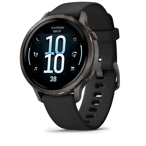Garmin Venu 4 41 мм, темно-серый с черным ремешком